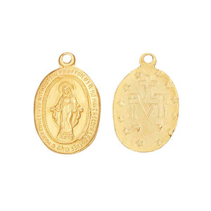 14k Gold Filled Virgin Mary Charm-- (GF/CH0/CR22)