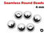 Sterling Silver Seamless Round Beads, 50 Pcs 4 mm, Wholesale Price, (SS/2000/4)