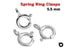 Sterling Silver Spring Ring Clasps, 5.5 mm, 5 Pcs, (SS/840/5.5)