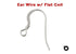 Sterling Silver Ear Wire w/ Flat Coil, (SS/696)