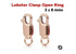 14K Rose Gold Filled Lobster Clasp Open Ring Attached, 3X8 mm, 1 Pc, (RG/850)
