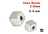 Sterling Silver Cube Beads,Two Sizes ,(SS/685/4-6)