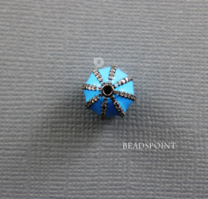 Pave Diamond Enamel Beads, (DBD - 286) - Beadspoint