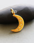Gold Vermeil Over Sterling Silver Crescent Moon with 0.02 Diamonds -- VM/CH5/CR62