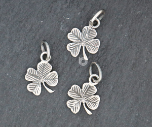 2 Pcs, Sterling Silver Clover Charm -- (AF-171) - Beadspoint