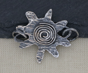 Sterling Silver Artisan handmade Sun Connector, (AF-178) - Beadspoint