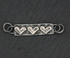Sterling Silver Trio of Hearts Connector, (AF-183)