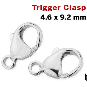 Sterling Silver Trigger Clasp, 5 PCS (SS/855)