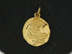 Sterling Silver Rose Pendant, Rose charms -- (AF-256) - Beadspoint
