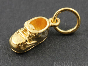 24K Gold Vermeil Over Sterling Silver Shoe Charm -- VM/CH10/CR15 - Beadspoint