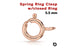 Rose Gold Spring Ring Clasp w/Closed Ring,(RG/450C)