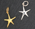 2 Pcs, Sterling Silver Artisan handmade Starfish Charm, (HT-8162)