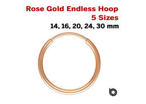Rose Gold Filled Endless Hoops Earring, (RG/319)