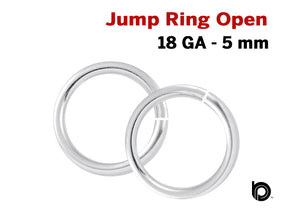 Sterling Silver 18 GA Open Jump Ring,10 PCS (SS/JR18/5)