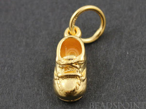 24K Gold Vermeil Over Sterling Silver Shoe Charm -- VM/CH10/CR15 - Beadspoint