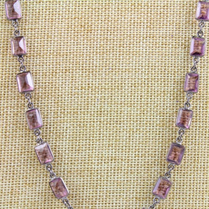 Amethyst Faceted Bezel Chain, (BC-AM-93) - Beadspoint