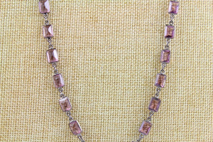 Amethyst Faceted Bezel Chain, (BC-AM-93) - Beadspoint