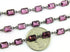 Amethyst Faceted Bezel Chain, (BC-AM-93)