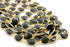 Black Onyx Oval Faceted Bezel Chain, (BC-BNX-23)