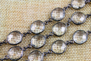 Faceted Bezel Chain, (BC-CRY-135) - Beadspoint