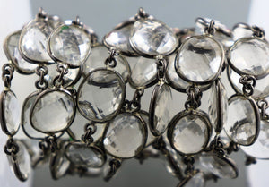 Rock Crystal Faceted Bezel Chain, (BC-CRY-136) - Beadspoint