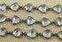 Rock Crystal Faceted Puff Triangle Bezel Chain, (BC-CRY-138)