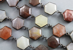 Faceted Bezel Chain, (BC-MNX-117) - Beadspoint