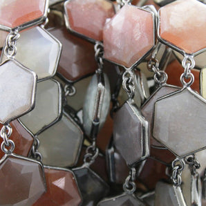 Faceted Bezel Chain, (BC-MNX-117) - Beadspoint