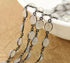 Rainbow Moonstone Faceted Oval Bezel Chain, (BC-RMB-156)
