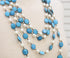 Turquoise and Pearl Faceted Bezel Chain, (BC-TRP-90)