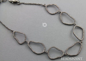 Pave Diamond Choker Necklace w/Diamond Clasp, (DCH-063) - Beadspoint