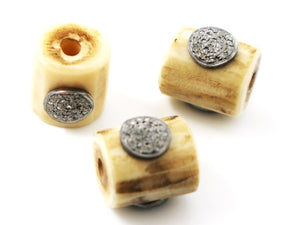 Pave Diamond Antler Beads, (DB-76) - Beadspoint