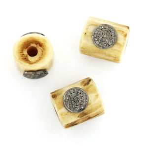 Pave Diamond Antler Beads, (DB-76) - Beadspoint