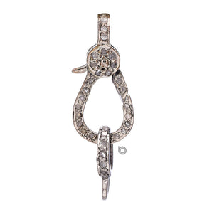 Pave Diamond Lobster Clasp, w/double side full diamonds (DC-01)