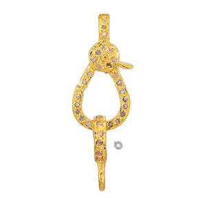 Pave Diamond Lobster Clasp, w/double side full diamonds (DC-01)