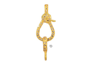 Pave Diamond Lobster Clasp, w/double side full diamonds (DC-01)
