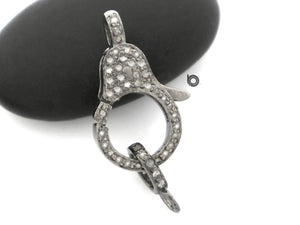 Pave Diamond Lobster Clasp, (DC-02) - Beadspoint