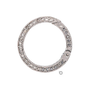 Pave Diamond Round Snap Connector for necklace, bracelets or Pendants, (DC-130)