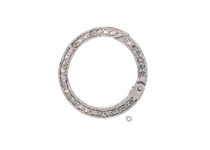Pave Diamond Round Snap Connector for necklace, bracelets or Pendants, (DC-130)