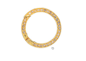 Pave Diamond Round Snap Connector for necklace, bracelets or Pendants, (DC-130)