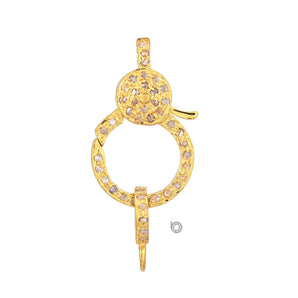 Pave Diamond Lobster Clasp, (DC-17)