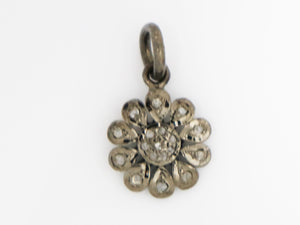 Pave Diamond Flower Charm, (DCH-01) - Beadspoint