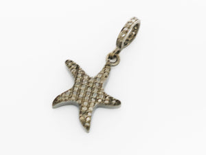 Pave Diamond Star Fish Charm, (DCH-06) - Beadspoint