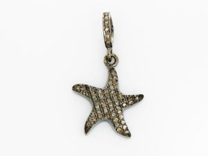 Pave Diamond Star Fish Charm, (DCH-06) - Beadspoint
