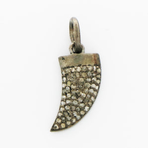 Pave Diamond Shark Tooth Charm, (DCH-07) - Beadspoint