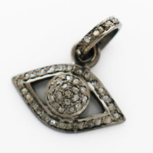 Pave Diamond Evil Eye Charm, (DCH-10) - Beadspoint