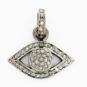 Pave Diamond Evil Eye Charm, (DCH-10) - Beadspoint