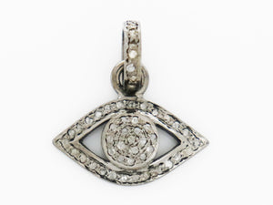 Pave Diamond Evil Eye Charm, (DCH-10) - Beadspoint