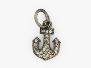 Pave Diamond Anchor Charm, (DCH-30) - Beadspoint