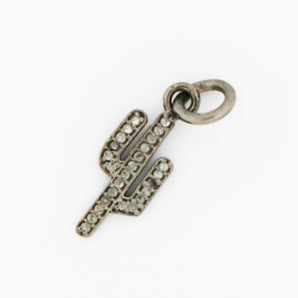 Pave Diamond Cactus Charm, (DCH-31) - Beadspoint